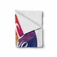 thumbnail image 2 of Pride Soft Flannel Fleece Throw Blanket, Rounded Polygonal Rainbow Colored Framework with I Love You Calligraphic Design, Cozy Plush for Indoor and Outdoor Use, 70" x 90", Multicolor, by Ambesonne, 2 of 6