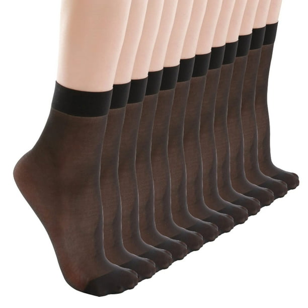 10 pares de calcetines de algodón antideslizantes de patrón liso para mujer, con media caña, transpirables, elásticos e invisibles, para todas las estaciones.