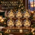 thumbnail image 5 of Cififendec Christmas Nativity Ball Ornament, Built in Warm Light Vivid 3D Nativity Scene Transparent Round Bauble for Xmas Tree Holiday Styling, 3.15", 5 of 8