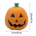 thumbnail image 3 of Opehuo Halloween Light Up Pumpkin Lantern Blow Mold with Spooky Face,Battery Operated Decorative Plastic Pumpkins Statue,Vintage Pumpkin Lights For Indoor/Outdoor Decor,B, 3 of 9