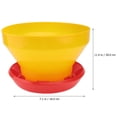 thumbnail image 2 of 1 unidad de tazón automático de comida para pollo, cubo de alimentación para aves de corral para el hogar, (amarillo), 2 of 5