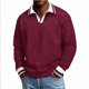 thumbnail image 1 of Ceisia Men's Oversize Ribbed Two-in-One Long-Sleeve Knit Top Multi-Solid for Winter-Spring Gift, 1 of 8