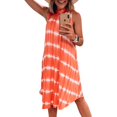 thumbnail image 3 of Herrnalise Women Summer Casual T Shirt Dresses Fashion Women's Summer Tie-Dye Irregular Hem Casual Swing Tee Tank Dress, 3 of 9