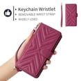 thumbnail image 5 of ELEHOLD Case for iPhone 16 Pro Max, Heavy Duty Crossbody Leather Flip Wallet Case with Card Holder & Wrist Strap,Pink, 5 of 9