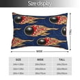 thumbnail image 2 of Honeii Bowling Ball And Flame Print Pillow Cases,Plush Throw Pillow Covers,Decorative Pillowcase for Sofa, Couch, Living Room-16"x24", 2 of 6