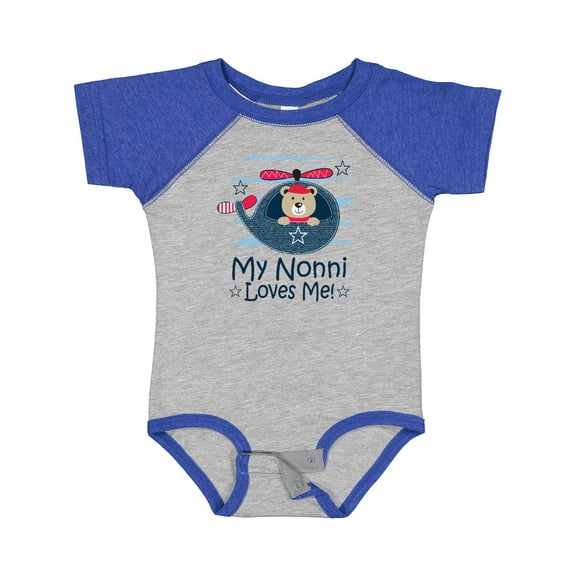 Inktastic Nonni Loves Me Baby Bear Boys Baby Bodysuit