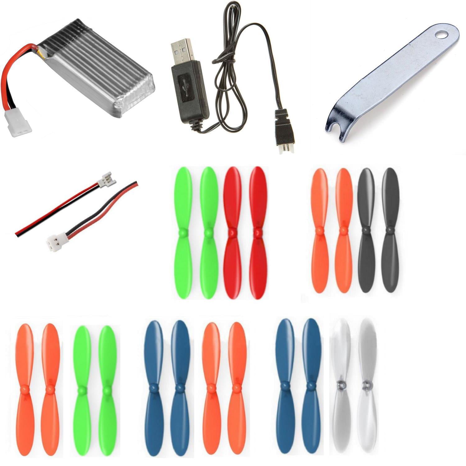 JJRC F180 3.7v 380mAh Battery/Charger w/ Propellers 