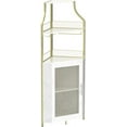 thumbnail image 6 of Corner Wine Bar Rack Cabinet with Removable Wine Rack & Glass Holder, Small Sideboard with Mesh Door, 6 of 8