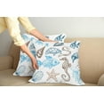 thumbnail image 2 of Ambesonne Hipster Throw Pillow Cover 2 Pack, Underwater Marine Life, 18", Dark Blue Cocoa, 2 of 7