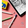 thumbnail image 2 of Ringke Replacement Tips for Apple Pencil Pro / 2nd Gen / 1st Gen / USB-C, Soft Gel Control Stylus Nibs - 2B (Matte Light Gray), 2 of 11