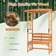 thumbnail image 6 of Costway Patio Garden Arbor with Pergola Bench 2 Trellises for Climbing Plants Vines Grapes, 6 of 10