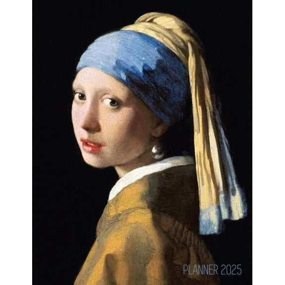 Girl With a Pearl Earring Planner 2025: Johannes Vermeer Artsy Year Agenda: January-December 12 Months Artistic Italian , (Paperback)