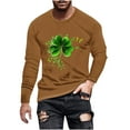 thumbnail image 2 of ZRGHAOYLQ Big and Tall Long Sleeve Shirts St Patrick's Day Shamrock Clover Shirts Plus Size Crewneck Pullover Tops Comfy T Shirts for Ireland Gifts, 2 of 5