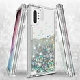 thumbnail image 2 of For Samsung Galaxy S20 Case,Clear Liquid Glitter Waterfall Bling Protective Case for Galaxy S20 - Silver, 2 of 7