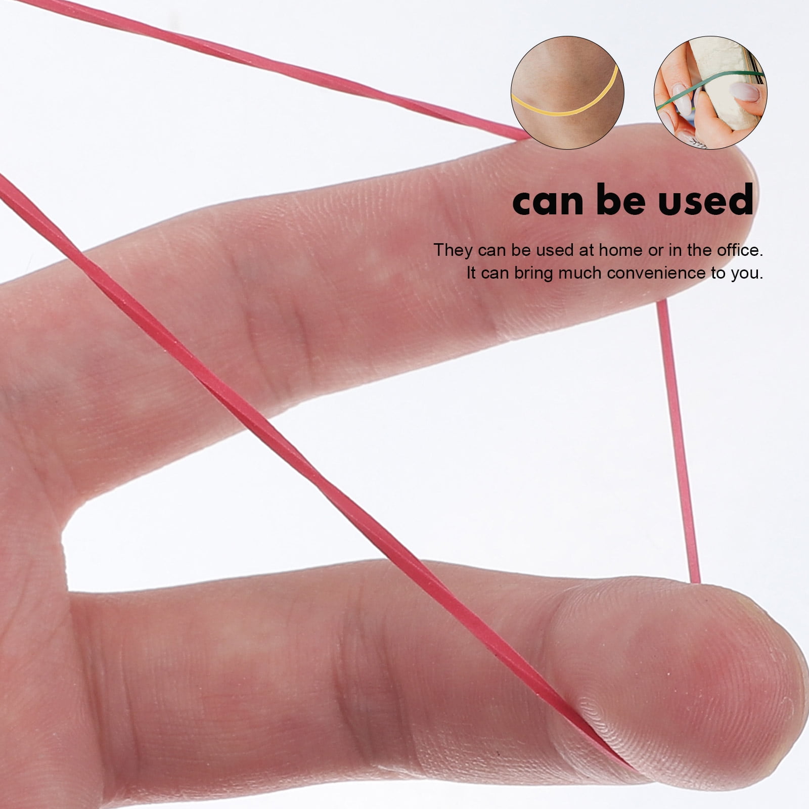 EXHUMKY 1Set Elastic Rubber Bands and Thickened Rubber Rings for Versatile Office and Home Use