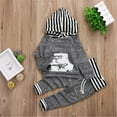 thumbnail image 2 of Newborn Infant Baby Boys Dinosaur Clothes Hoodies Sweatshirt Tops Long Pants Outfit Fall Kids Set, 2 of 7