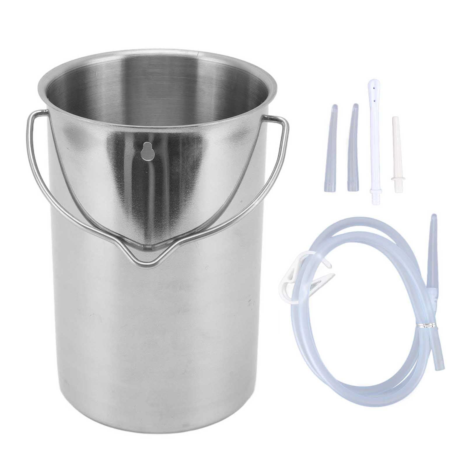 Delaman Stainless Steel Enema Bucket Food Grade Coffee Enema Bucket Kit for Household Cleaning