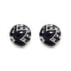 thumbnail image 5 of Juego de aretes y cadena con dije ZVEZDA plata mexicana ley .925 negro, 5 of 5