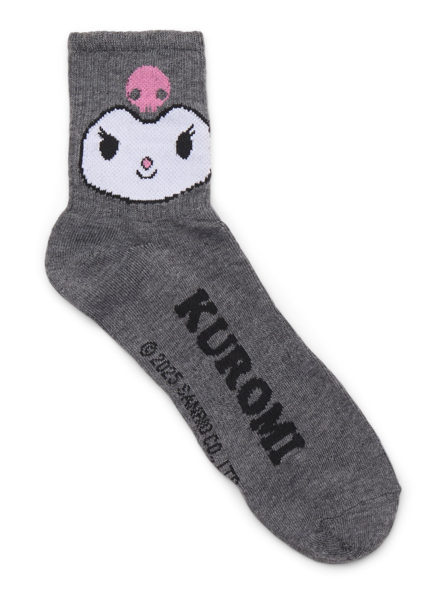 Hello Kitty Men's Quarter Crew Ankle Socks, 6-Pack, Shoe Sizes 8-12