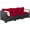 Burgundy, variant on Replacement Patio Cushion Covers 1/2/3 Seater Outdoor Sofa Seat Cushion Cover Removable Washable Garden Seat Pad Slipcovers for Indoor Outdoor Rattan Furnitur Protector(Burgundy,50-65cm (1pc))