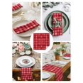 thumbnail image 3 of Red Plaid Cloth Napkins Set of 4 Reusable Dinner Napkins, Modern Art Checkered Farmhouse Cocktail Napkin Washable Table Napkins for Wedding/Holiday Party/Baby Shower 20"x20", 3 of 7