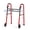 Red, variant on Loyoda Folding Walker for Seniors with Wheels, 350 lb Limit, Lightweight Aluminum Foldable Walker for Adults, Silver