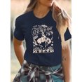thumbnail image 6 of XCHQRTI Western Shirts Women Graphic Tees Casual Cowboy Rodeo Tshirts Desert Cactus Vintage Short Sleeve Tee Tops, 6 of 6