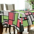 thumbnail image 5 of Yayeee Tablecloths 60" x 90" Rectangle Wrinkle Resistant Party Table Cover, Green Abstract Geometric, 5 of 8