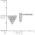 thumbnail image 2 of 14K White Gold Diamond Triangle Earrings (8 X 8) Made In United States xe3072wa, 2 of 5