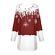 thumbnail image 4 of MHFRRA Camiseta de Manga Larga con Estampado Festivo, Suave y Acogedora, Ideal para Fiestas de Temporada y Reuniones Familiares. Rojo Ladrillo, 4 of 4