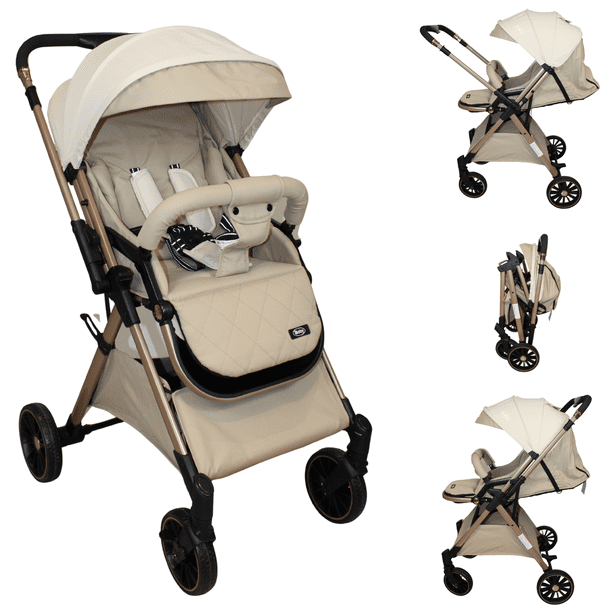 Carriola Para Bebé Reversible Plegable Tremiti Multiposiciones IBaby beige