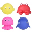 thumbnail image 1 of 4PCS Bath Toy Set Marine Animal Squirt Water Toy Tub Toy Pool Toy for Children, 1 of 10