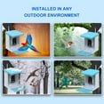 thumbnail image 4 of TFixol Solar-Powered Smart Bird Feeder with 110° Camera, 2L Capacity, 5000mAh Battery, IP66 Weatherproof, Blue & White, Includes Tris Home App, 4 of 6