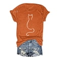 thumbnail image 3 of YLHFASHION Hauts pour Femmes Mode Manches 3/4 Col Rond Chemises Décontractées Tendance Blouses Imprimées Plissées devant T-Shirts Articles en Liquidation T-shirt à Manches Courtes pour Femmes, 3 of 5