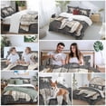 thumbnail image 6 of Vintage White Brown Bear Bedding 3 Piece Duvet Cover Set Twin Size, Retro Country Rustic Wood Grain Soft Microfiber Comforter Cover with Zipper Closure & Pillowcases, FadeResistant Quilt Cover, 6 of 9