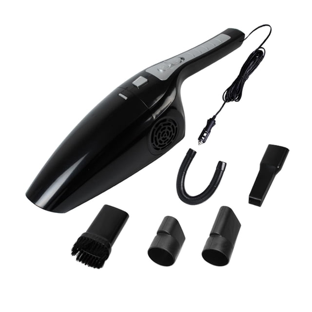 Aspiradora portátil para coche, con cable y húmeda, de 16 pies, mini, de alta potencia, 120 W Negro
