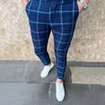 thumbnail image 2 of Zszcpp Work Pants Men Plaid Printed Long Faddish Relax Going Out Pocket Straight Trousers Casual Trouser, 2 of 7