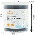thumbnail image 2 of HOMEFOX 400 Count Black Cotton Swabs with Precision Pointed Tips, Pure Organic Cruelty-Free, 2 of 7
