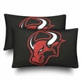 thumbnail image 1 of YUSDECOR Wild Anima Red Bull Head Logo Pillowcase Pillow Protector Cushion Cover 20x30 inch,Set of 2, 1 of 2