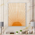thumbnail image 2 of Designart 'Orange Sun Print On Beige III' Modern Framed Canvas Wall Art Print, 2 of 5