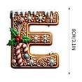 thumbnail image 3 of Gingerbread Alphabet Ornaments for Christmas Tree, 3.15in Candy Cane 26 Initial Letter Pendant with Berries Pattern Hanging Decorations for Xmas Party Gifts DIY Decor, 3 of 5