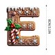 thumbnail image 3 of Uuiauoio 26 Gingerbread Alphabet Ornaments, Letters Christmas Ornament, 26 Initial Candy Cane Letter Pendant with Berries Pattern, Xmas Hanging Alphabet Letters for Christmas Tree Craft(E), 3 of 5