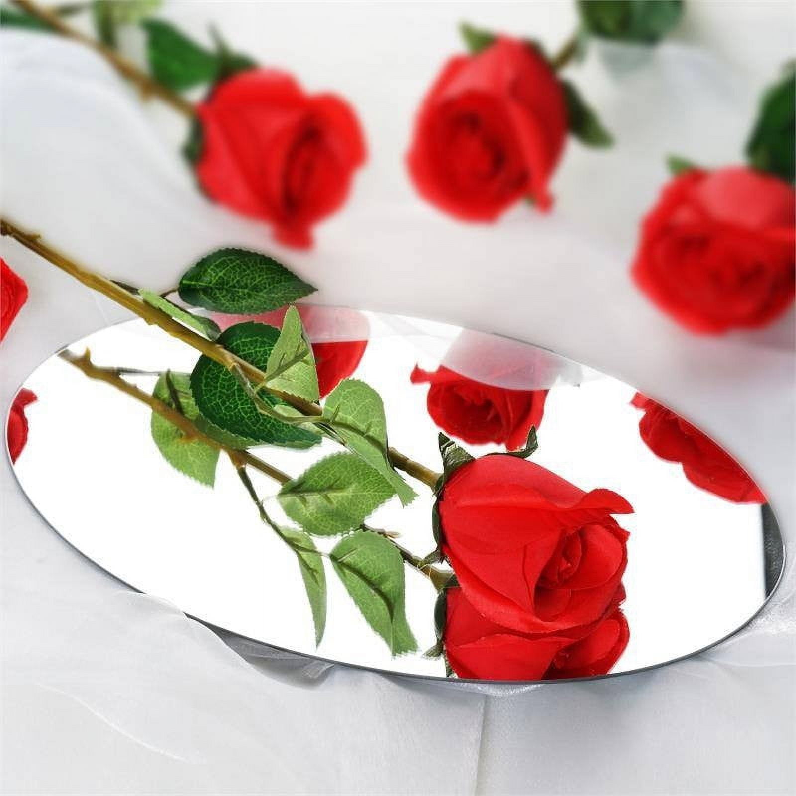 Efavormart 31" | 24pcs Red Long Stem Artificial Silk Roses Flowers