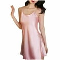thumbnail image 2 of Naittoop Summer Backless Satin Slip Dress Sexy Loungewear Ice Silk Nightgown Sleeveless Dress, 2 of 5