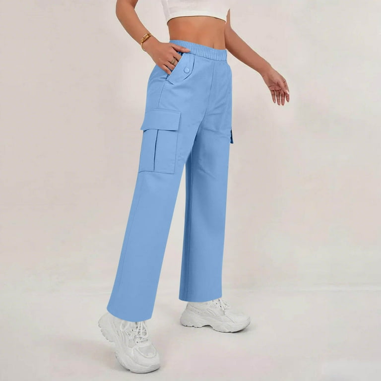 Cargo Pants Women Sevevn Women's Trendy Wide Leg Cargo Pants Multi