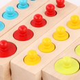 thumbnail image 4 of Juego De Bloques De Cilindros De Madera, Cilindro De Base Colorido, Juguete De Aprendizaje Temprano Para Niños, Juguete Sensorial De Madera, Regalo Para Bebé Guardurnaity FN005750-00, 4 of 6