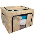 thumbnail image 1 of EREHome wall stucco texture Storage Bag Clear Window Storage Bins Boxes Large Capacity Foldable Stackable Organizer With Steel Metal Frame For Bedding,Clothes,Closets, Bedrooms, 1 of 3