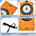 thumbnail image 4 of Uxcell Orienteering Compass, Navigation Hiking Compasses for Map Reading Survival Outdoor Exploring Orange, 4 of 7