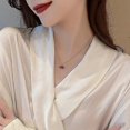 thumbnail image 4 of Collar con colgante Yashi 2024 2 piezas Moda Mujeres Cadena de eslabones dobles corazón metal, 4 of 5