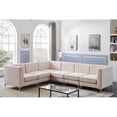 thumbnail image 4 of Meridian Furniture Alina Pink Velvet Modular Sectional, 4 of 27